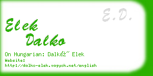 elek dalko business card